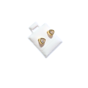TRIANGULOS DORADOS    |   Aretes tipo broquel - mini   |    Laminado en oro