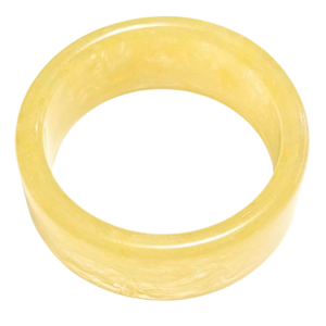 CIRCULAR Y PLANA AMARILLA | Pulsera brazalete chunky - Talla M/G | Acrílico