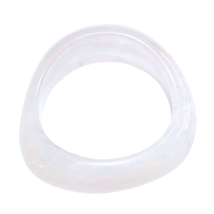 CIRCULAR DE ONDAS SEMI TRANSPARENTE | Pulsera brazalete chunky - Talla M/G | Acrílico